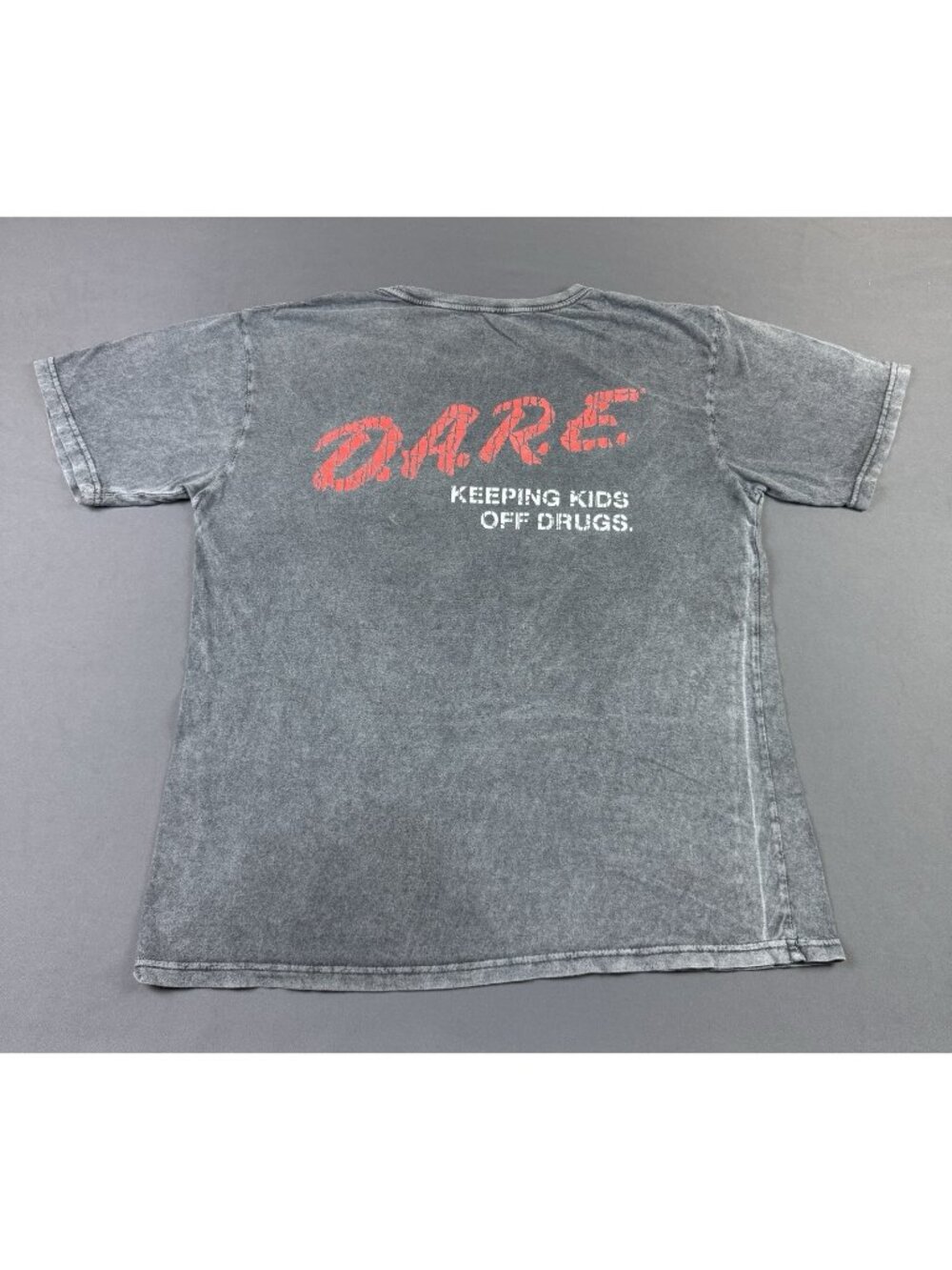 Rare Vintage Y2K DARE Keeping Kids Off Drugs Black Sun Fade Shirt Fits Large